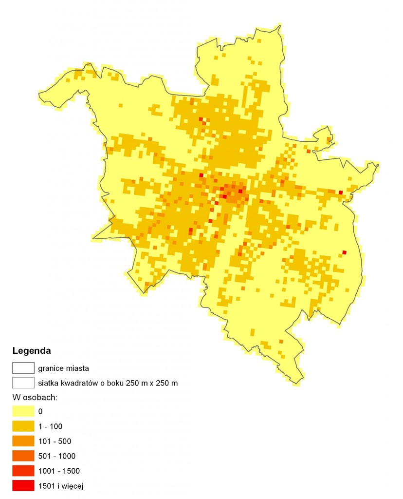 Rys. 7. Przyjeżdżający do pracy w Poznaniu w 2011 roku