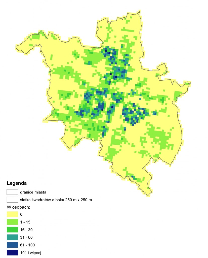 Rys. 8. Wyjeżdżający do pracy z Poznania w 2011 roku