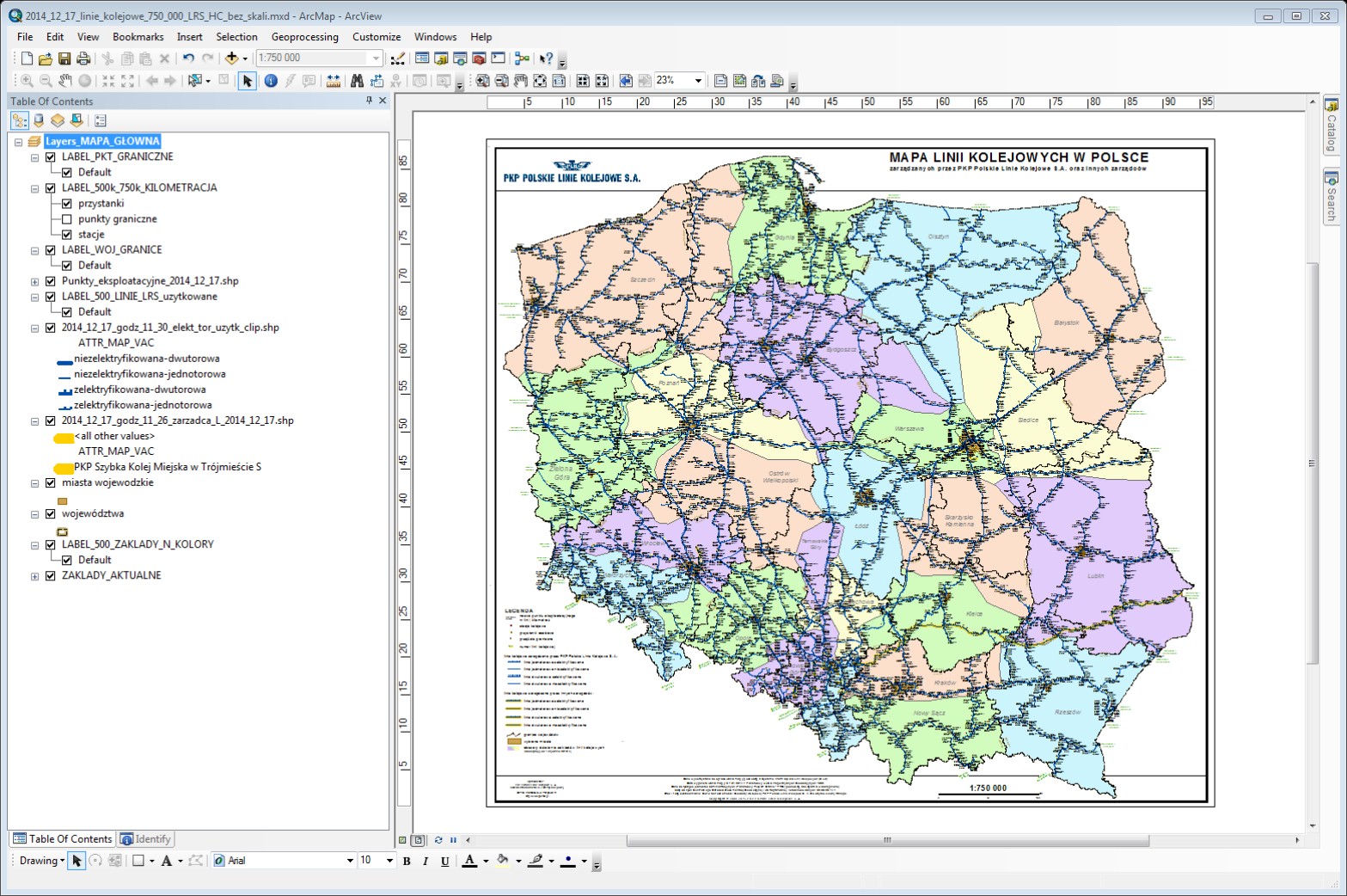 Technologia ESRI: opracowanie map tematycznych