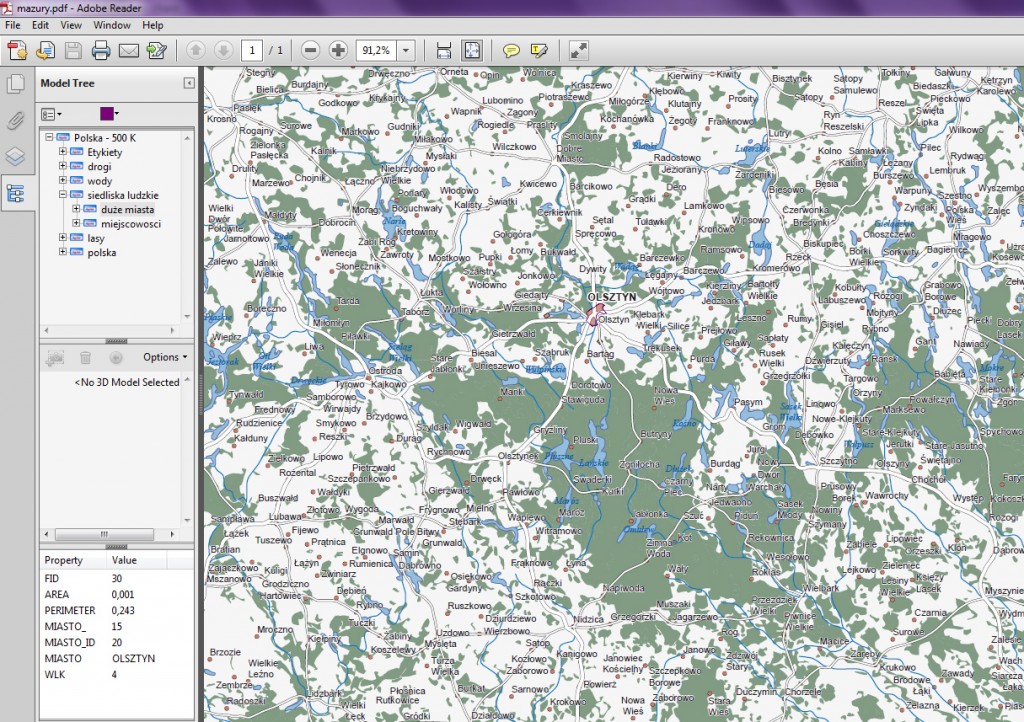 Ryc. 1. Mapa w formacie PDF w programie Adobe Reader.