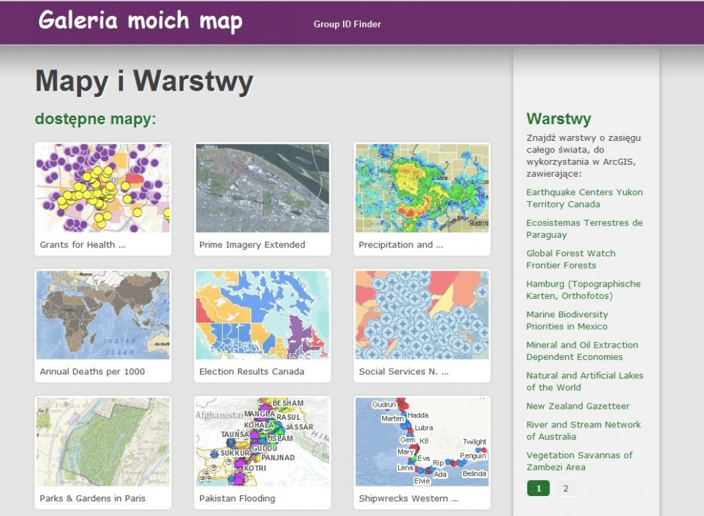 Rys. 1. Zacznij dostosowanie szablonu mapy od zmiany szaty graficznej i tytułu strony internetowej.