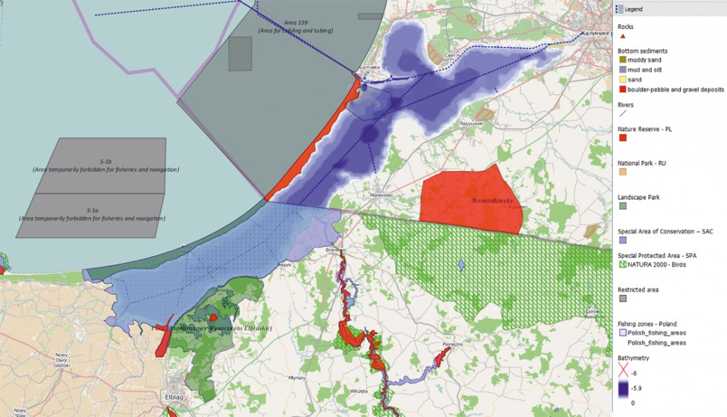 Rys. 3. Formy ochrony przyrody i obszary zamknięte dla rybołówstwa i nawigacji. 