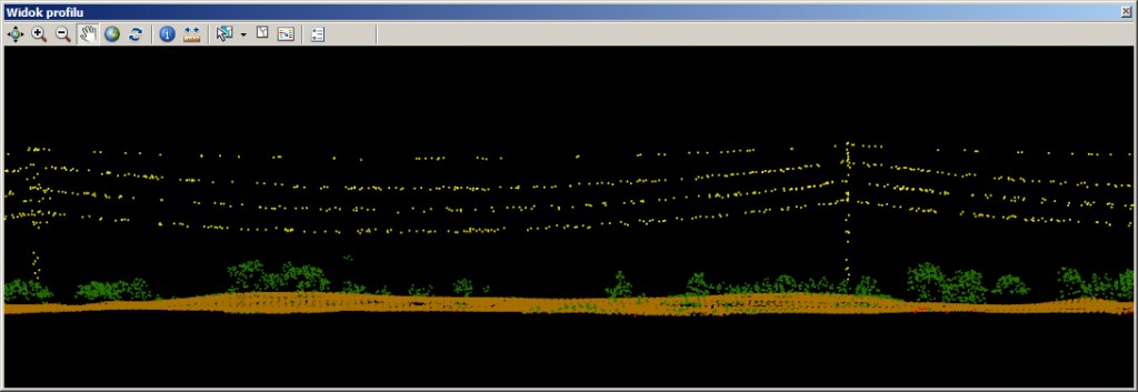 Rys. 4. Widok profilu w ArcMap (sieć energetyczna).