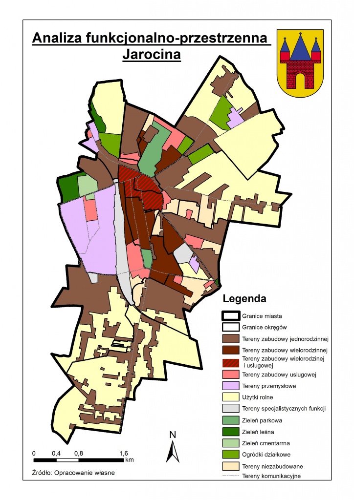 Rys. 3. Analiza funkcjonalno – przestrzenna Jarocina.