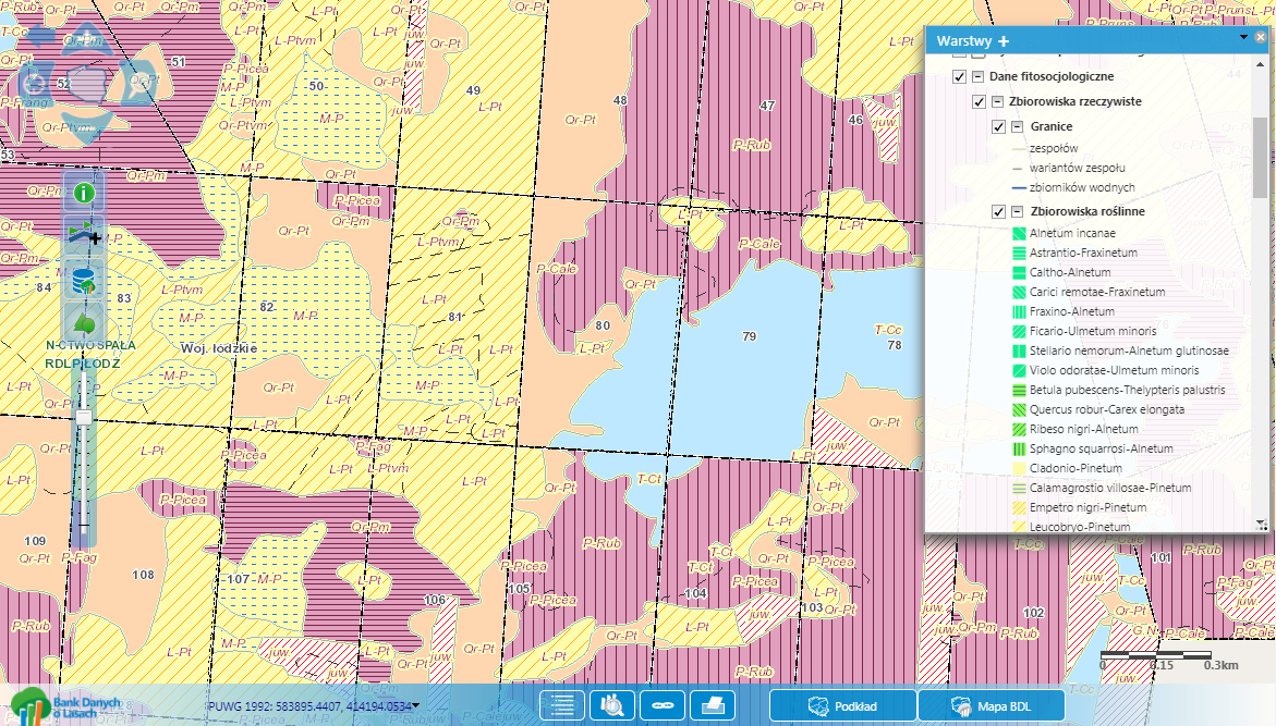 Rys. 4. Mapa zbiorowisk roślinnych.