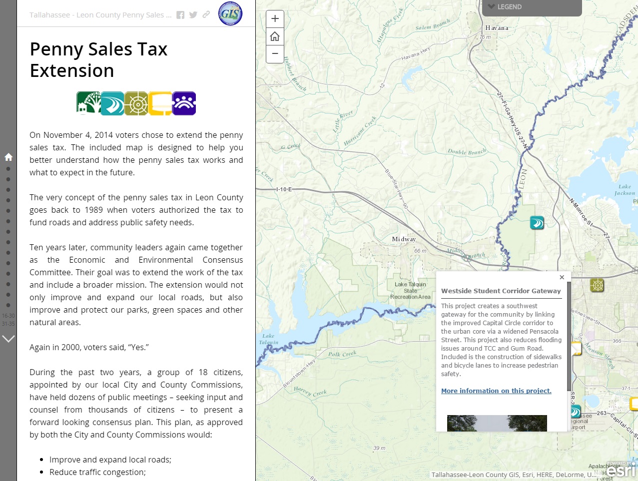 Rys. 1. Story Maps służą do informowania o korzyściach wynikających z płacenia podatków.