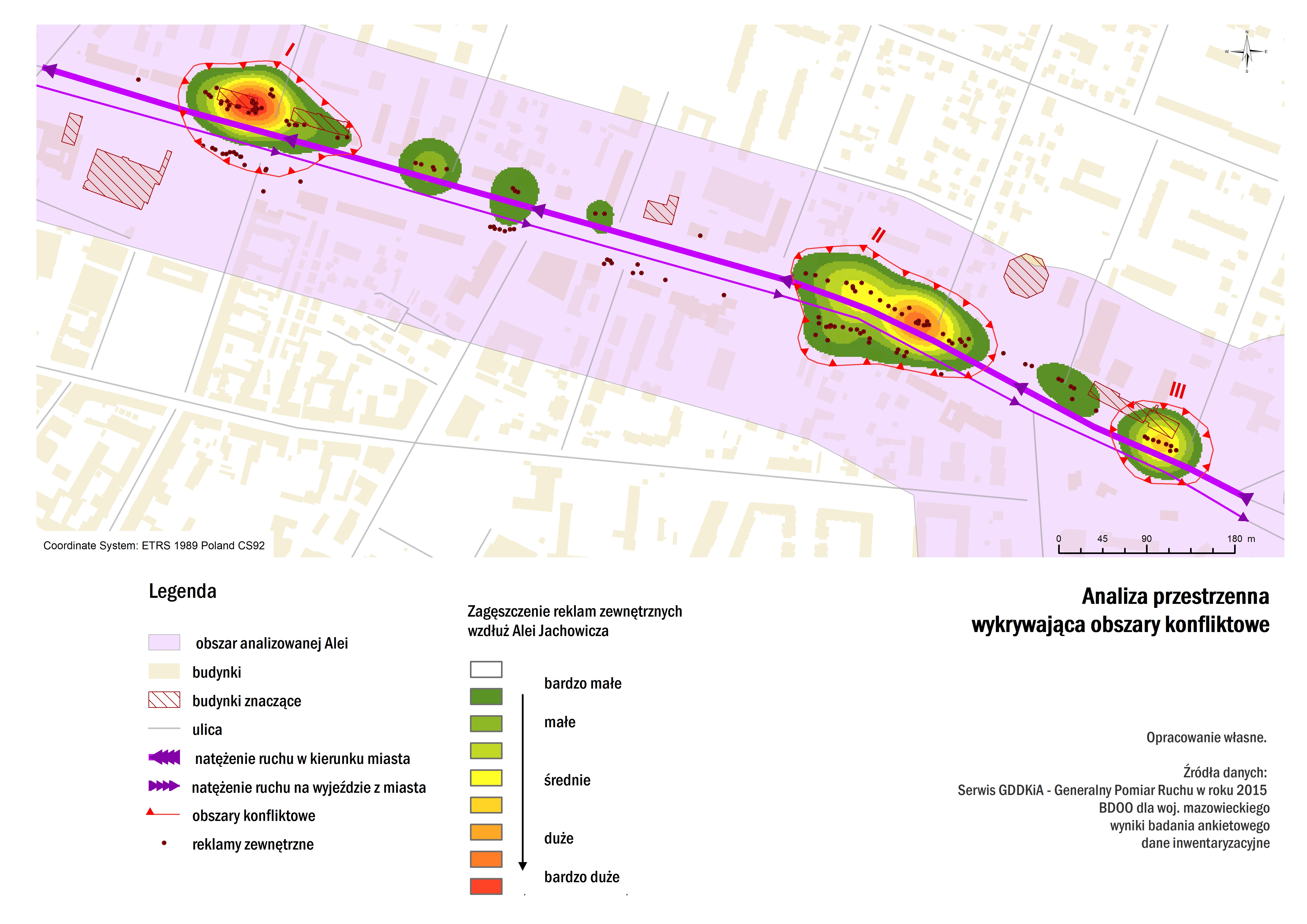 Rys. 6. Mapa wskazująca trzy obszary konfliktowe.