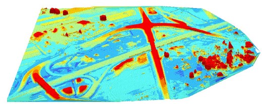 Ryc. 5. Wizualizacja 3D dla węzła Wiskitki, opracowana w programie Drone2Map.